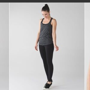 Lululemon Salute the Sun Tank Heathered Black size small 4